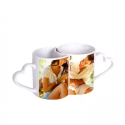 Tasses en céramique couple
